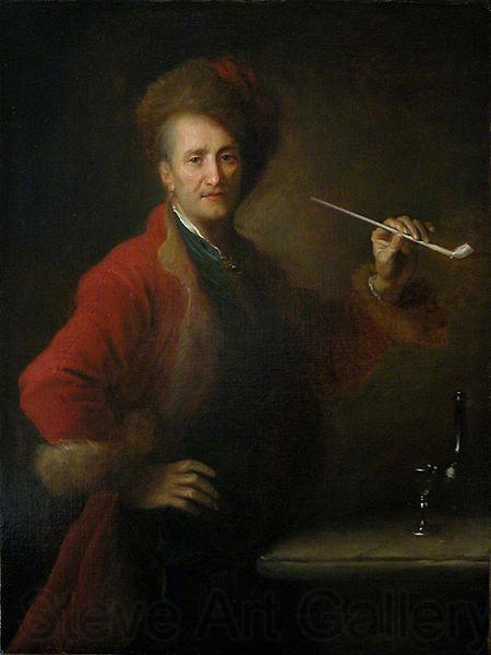 unknow artist Portrait d'homme en costume polonais, une pipe a la main. Germany oil painting art